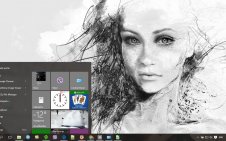 Woman Painting win10 theme