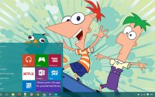 Phineas and Ferb win10 theme