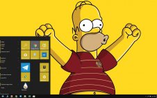 Homer Simpson win10 theme