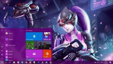 Widowmaker (Overwatch) windows theme