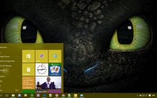 Toothless win10 theme