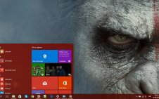 War for the Planet of the Apes win10 theme