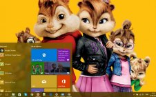 Alvin and the Chipmunks win10 theme