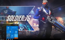 Soldier: 76 (Overwatch) win10 theme