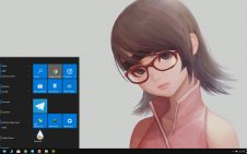 Sarada Uchiha win10 theme