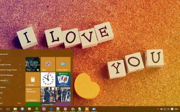 I love you Theme Desktop