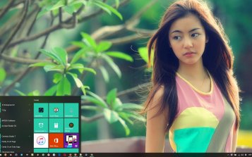 Beautiful Girl Theme Desktop