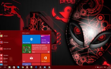 Alienware Red Theme Desktop