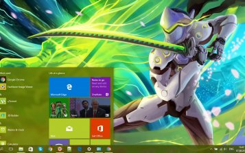 Genji (Overwatch) Theme Desktop