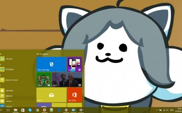 Temmie (Undertale) Theme Desktop