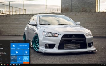 Mitsubishi Lancer Evolution Theme Desktop
