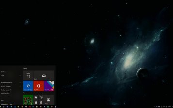 Dark Space Theme Desktop