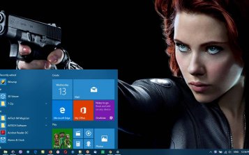 Black Widow Theme Desktop