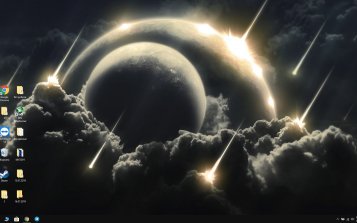 Planetary Collision Theme Desktop