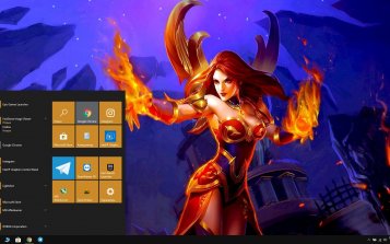 Lina (DotA 2) Theme Desktop