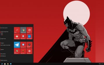 Batman Red Theme Desktop