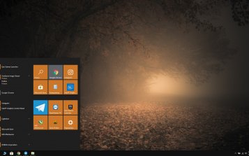 Foggy Forest Theme Desktop