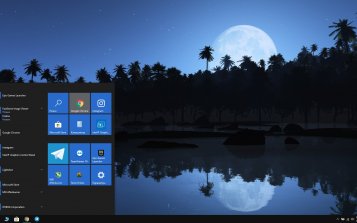 Night Beach Theme Desktop