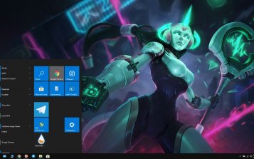 Soraka (LoL) Theme Desktop