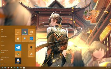 Zhongli (Genshin Impact) Theme Desktop