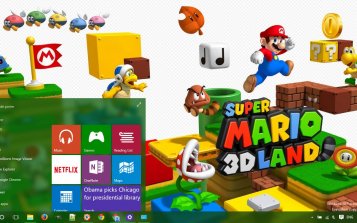 Super Mario 3D Land Theme Desktop