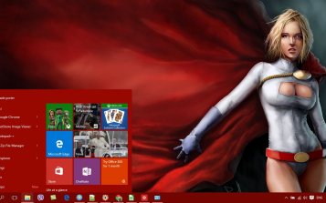 Power Girl Theme Desktop