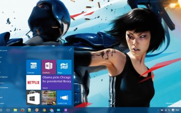 Mirror’s Edge Theme Desktop