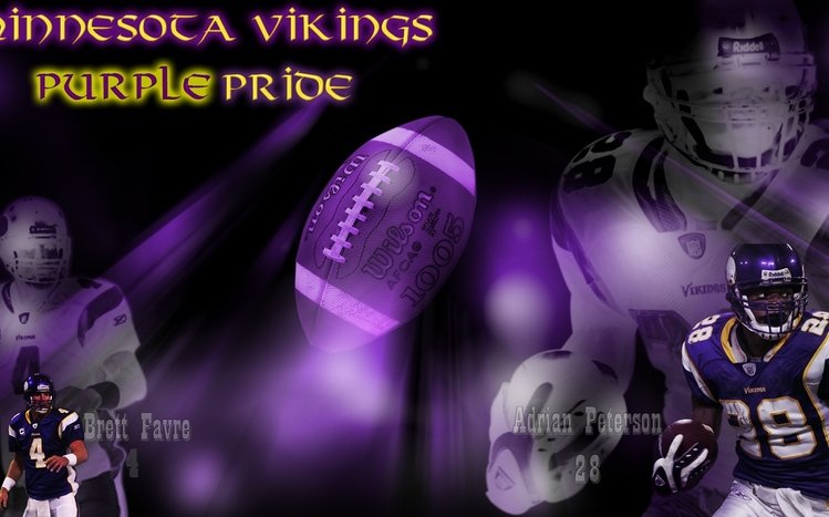 Download Minnesota Vikings Logo On Purple Jersey Wallpaper