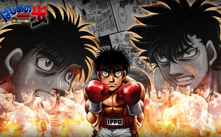 Original Anime Cel with Sketch Series Hajime no IppoFighting Spirit  Ippo Character Ippo Makunou