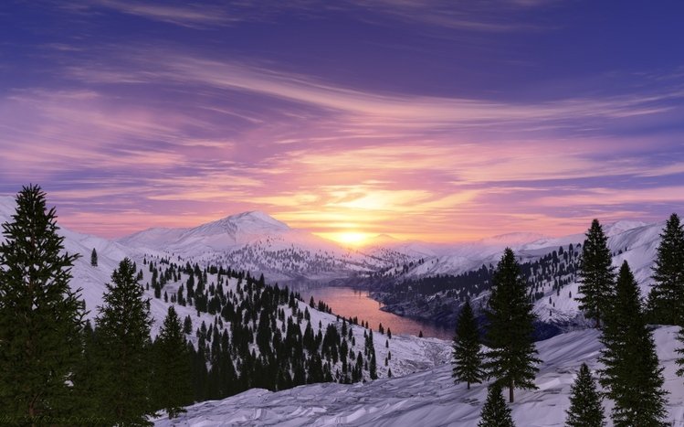 Snowy Landscapes Theme screenshot #19