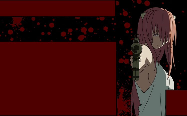 Download A scene from the anime, Elfen Lied.