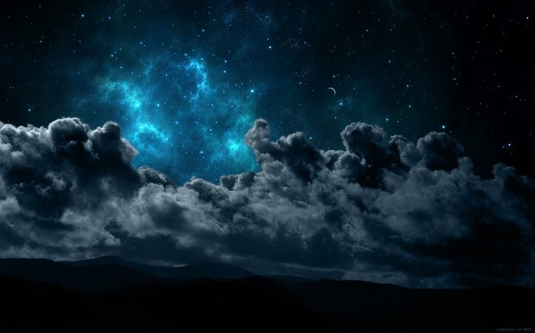 Starry Night Sky Windows 1110 Theme Themepackme
