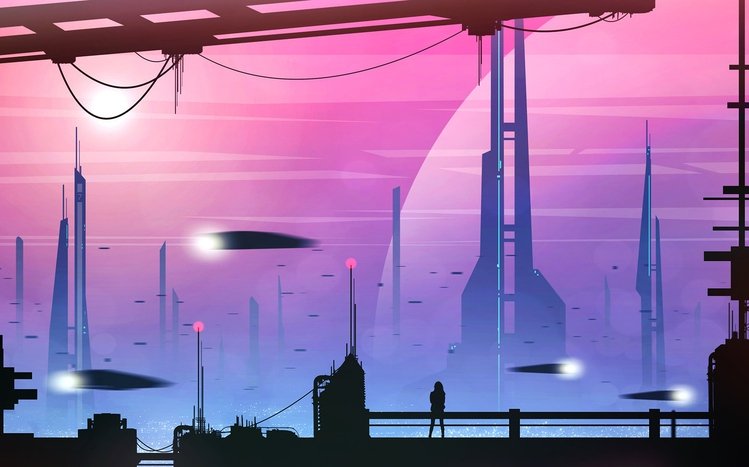 Futuristic City Theme screenshot #14