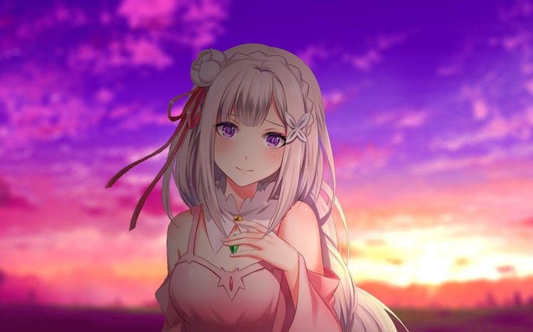 Emilia (Re:ZERO) Theme screenshot #3