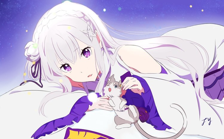 Emilia Re Zero Windows 10 Theme Themepack Me