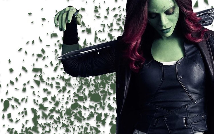 Zoe Saldana as Gamora | Gamora, Guardians of the galaxy, Galaxy movie