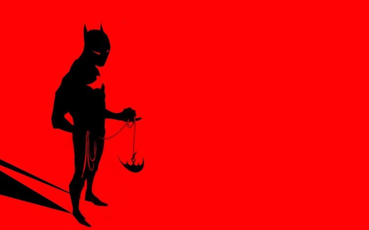 Minimalist Batman Red Desktop Wallpaper - Batman Background