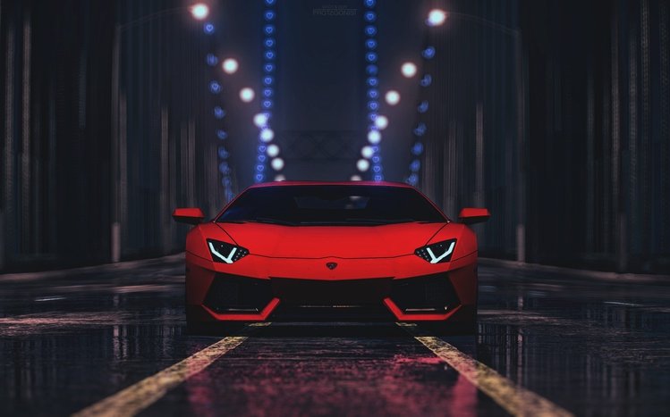 Lamborghini Red Theme screenshot #5