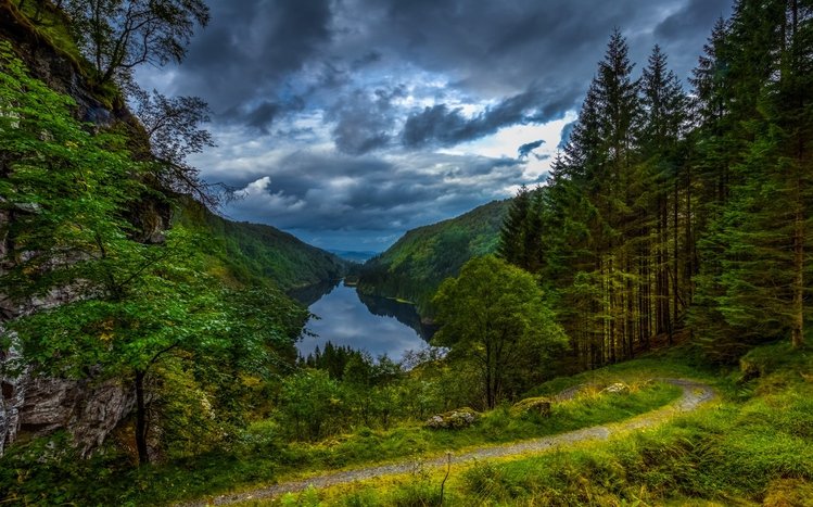 Landscape Mountain River Blue Water Forest Rocks Green Grass Desktop  Wallpaper Hd  Wallpapers13com