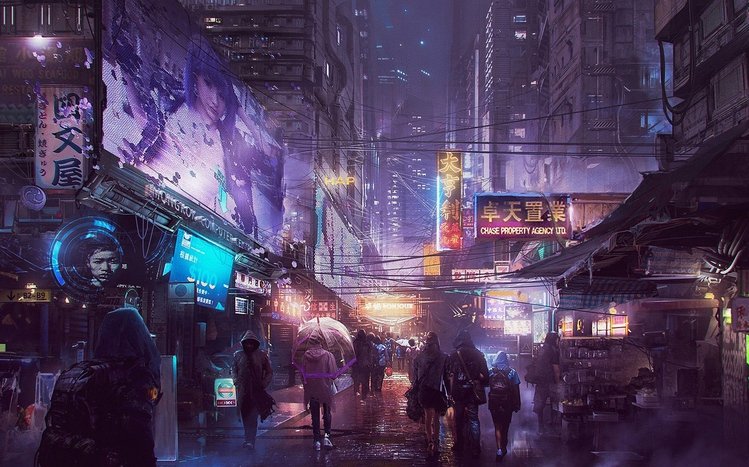 Cyberpunk theme wallpaper