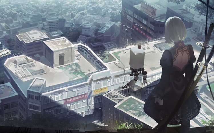 YoRHa 2B Theme screenshot #3