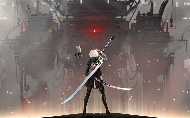 YoRHa 2B Theme screenshot #2
