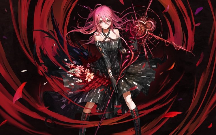 Pink-haired female anime character wallpaper, artwork, Guilty