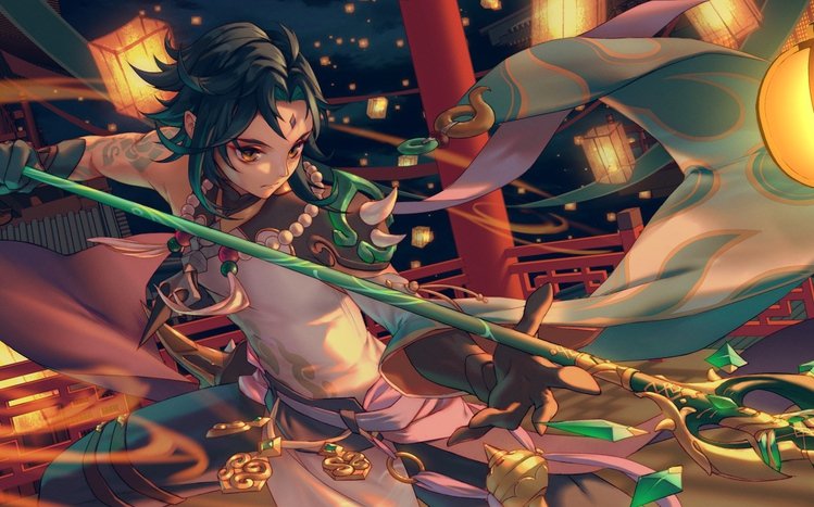 Xiao (Genshin Impact) Theme screenshot #1