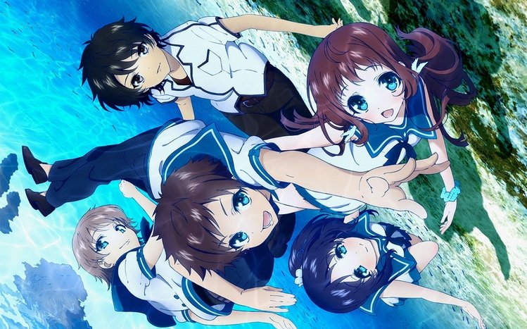 Nagi no Asukara Anime Fabric Wall Scroll Poster (16x22) Inches. [WP] Nagi  no Asukara-1