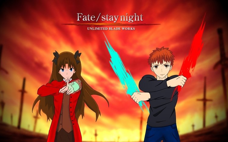Anime Shirou Emiya Fatestay Night Unlimited Blade Works Rin Tohsaka  Fate Series HD wallpaper  Peakpx