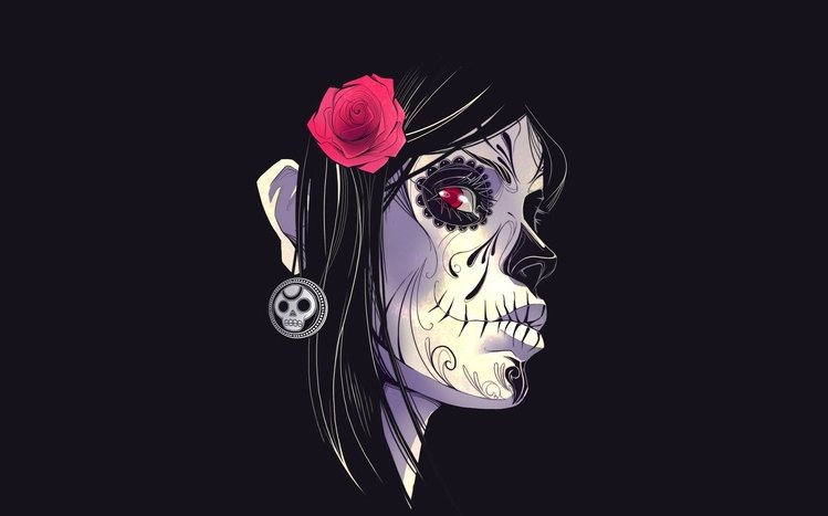 4 Sugar Skull, makeup anime art girl HD wallpaper | Pxfuel