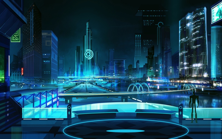 Futuristic City Windows 10 Theme - themepack.me