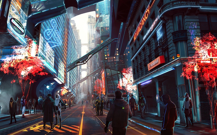 Cyberpunk City Windows 10 Theme - themepack.me