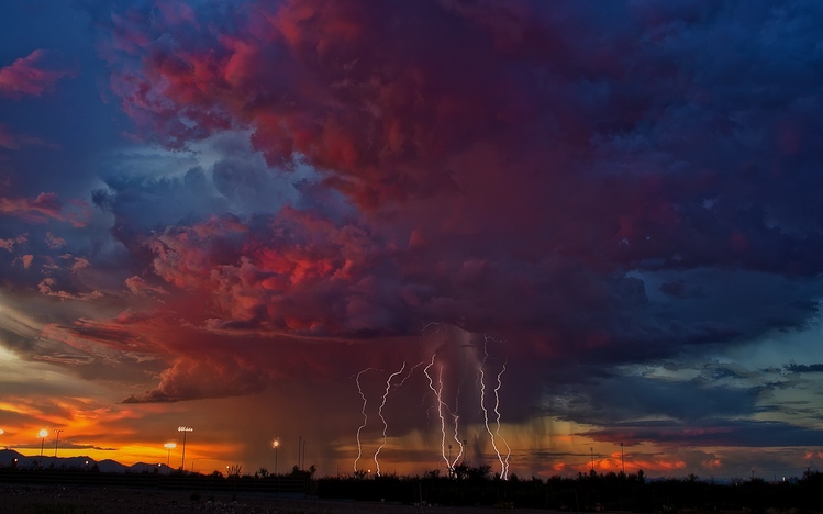 background violet storm